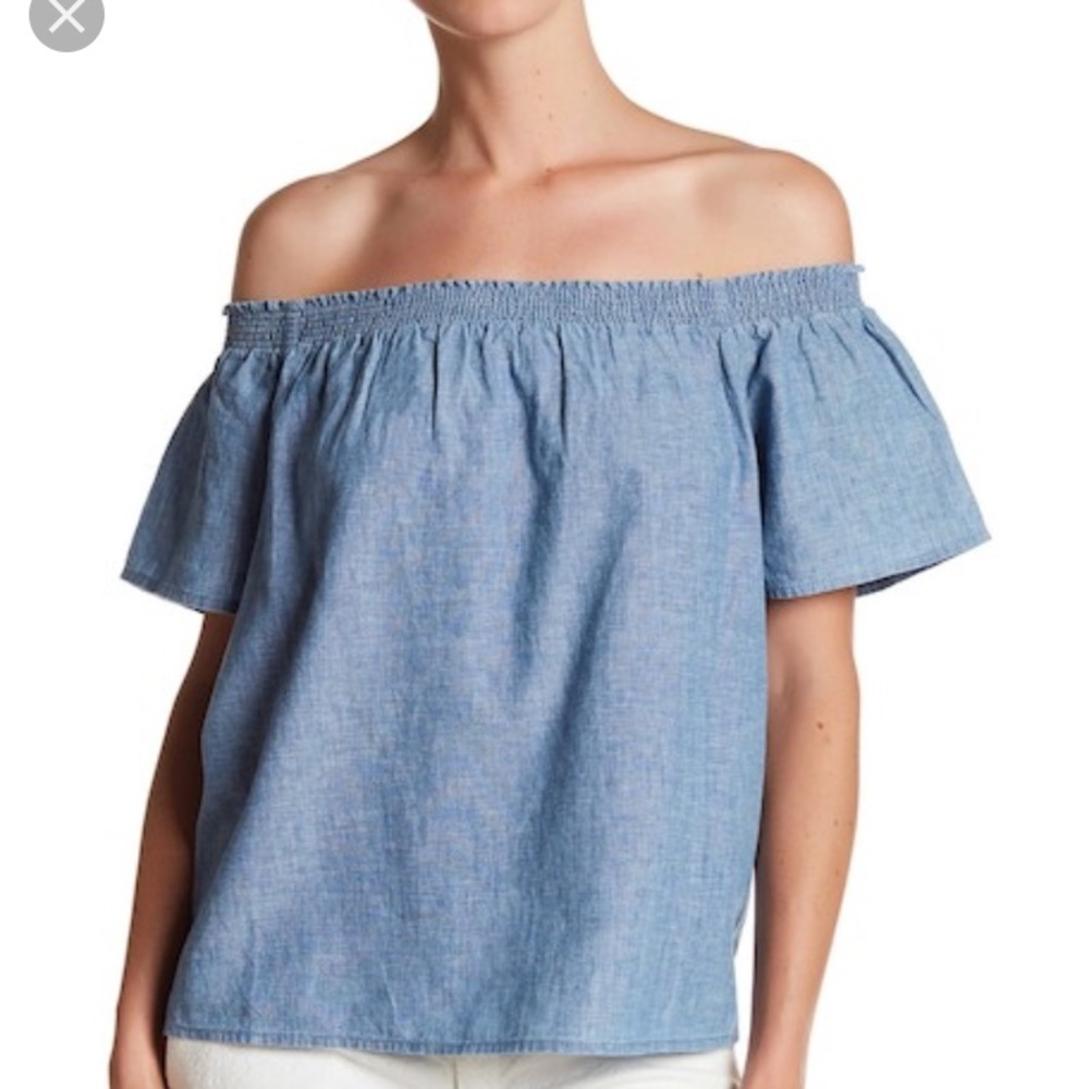 Joie Denim Tunic Chambray Shirt Blouse Small